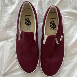 NEW Maroon Slip-On Vans